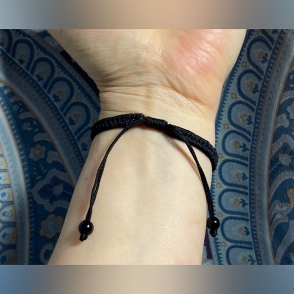 Beaded Natural Jade Gemstone Bracelet with Adjustable Cord - Picture 12 of 14